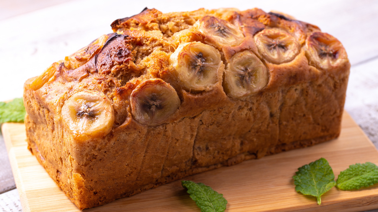 Receita de Bolo de Banana Caramelado