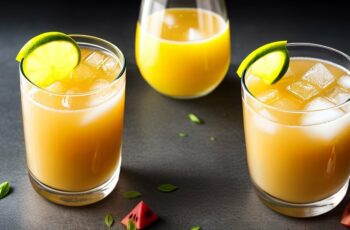 Suco de melancia, limão e gengibre