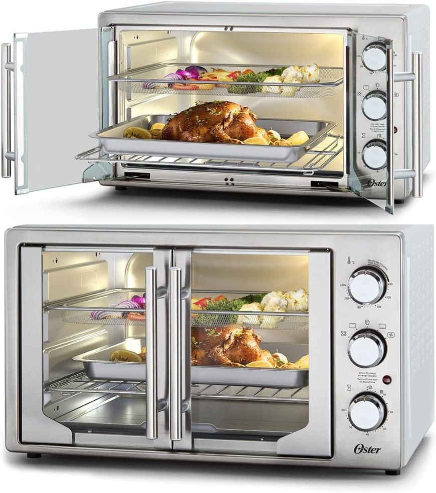 Forno e Fritadeira Sem Oleo Oster 42L French Door 2 em 1