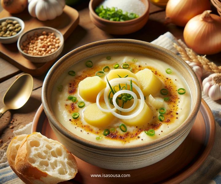 Sopa de Batata e Alho Poro