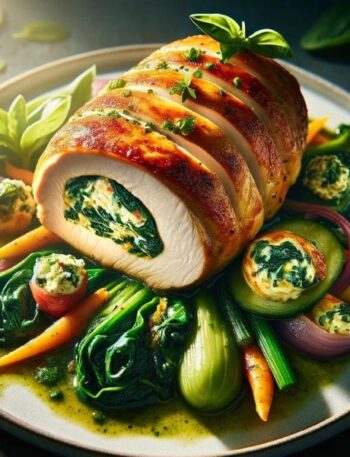 Peito de Frango Recheado com Espinafre e Ricota