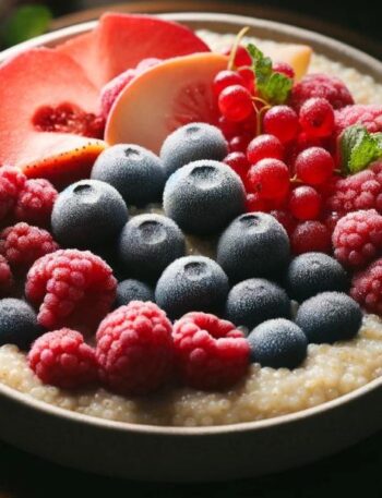Mingau de Quinoa com Frutas Vermelhas