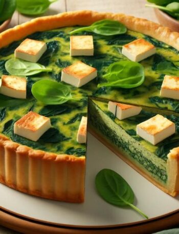Quiche Vegana de Espinafre com Tofu