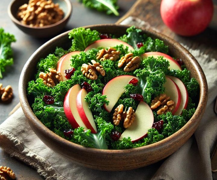 Salada de Couve com Maçã e Nozes Veganas Crocante e Nutritiva para Todas as Ocasiões