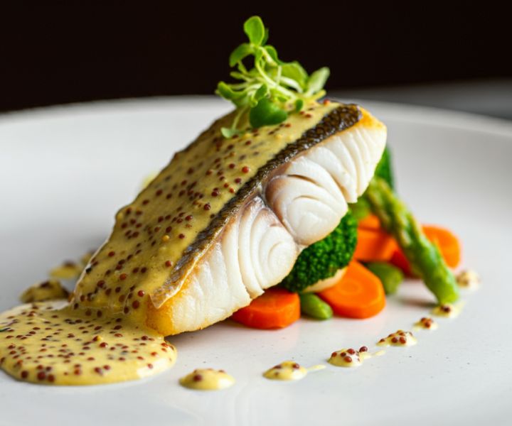 Peixe com Molho de Mostarda Elegância em Cada Garfada
