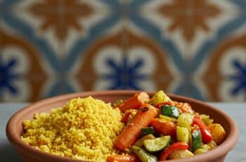Cuscuz Marroquino Vegano com Legumes Assados Uma Delícia Saudável