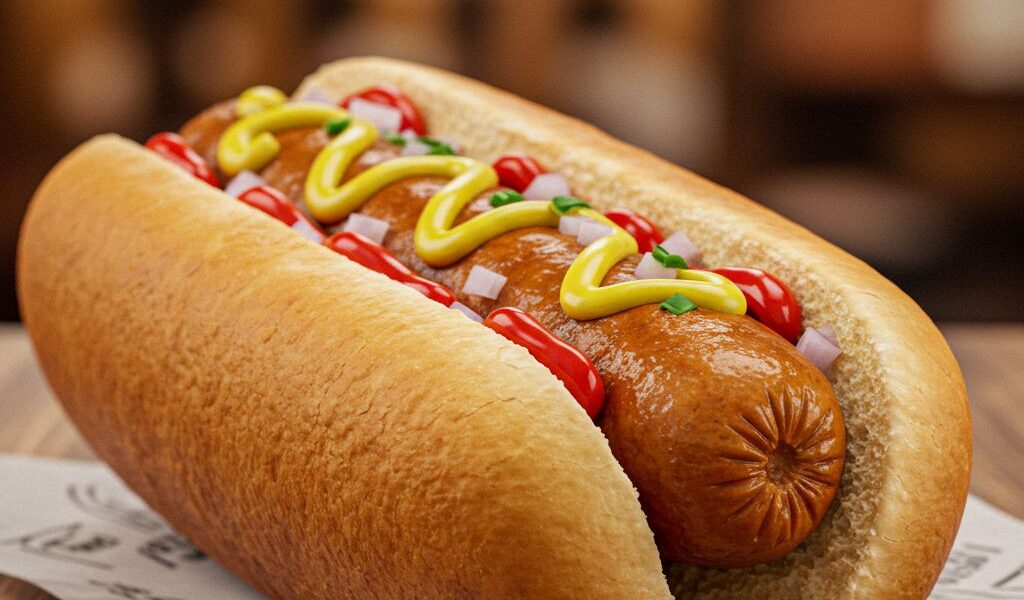 Hot Dog Vegano com Salsicha de Grão de Bico Uma Delícia Saudável