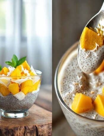 Pudim Vegano de Chia com Manga e Coco: Uma Delícia Saudável