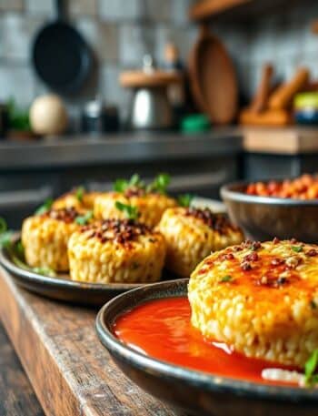 Bolinho de Arroz Vegano com Molho Picante: Uma Delícia Irresistível