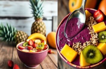 Smoothie Bowl Vegano de Açaí e Frutas Tropicais: Uma Delícia Refrescante
