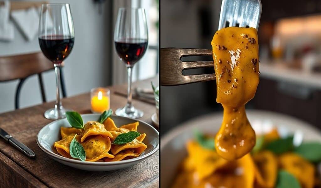 Ravióli Vegano de Abóbora com Molho de Sálvia: Uma Delícia Sustentável