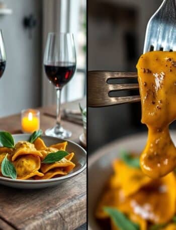 Ravióli Vegano de Abóbora com Molho de Sálvia: Uma Delícia Sustentável