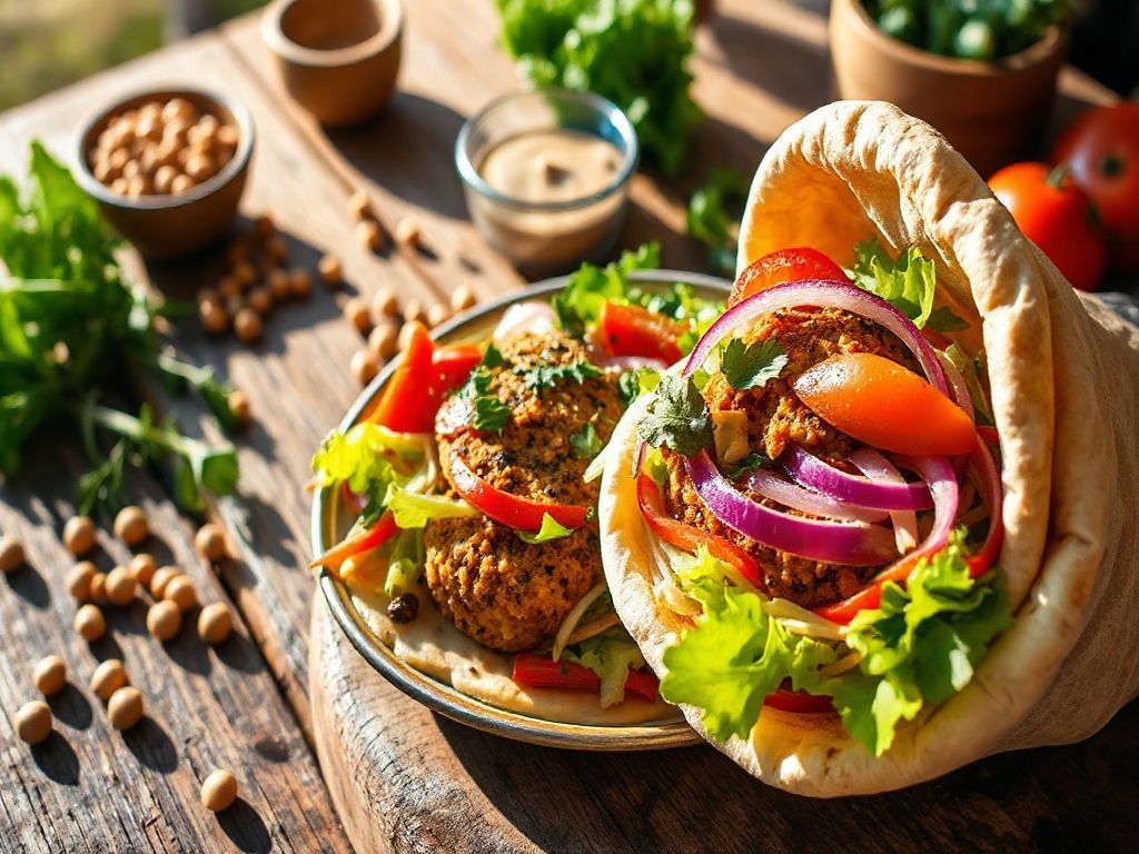 Sanduíche de Falafel Vegano com Molho Tahine: Uma Delícia Saudável