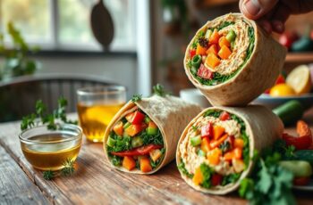 Wrap Vegano com Hummus e Legumes Crocantes: Uma Delícia Saudável