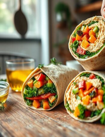 Wrap Vegano com Hummus e Legumes Crocantes: Uma Delícia Saudável