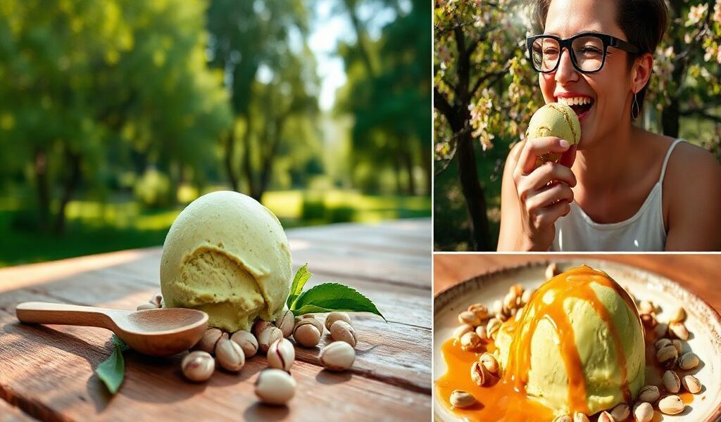 Gelato Vegano de Pistache: Frescor e Sabor