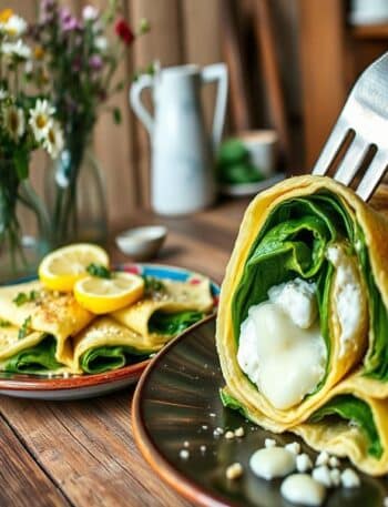 Crepes Veganos de Espinafre e “Ricota” de Amêndoas: Uma Delícia Saudável