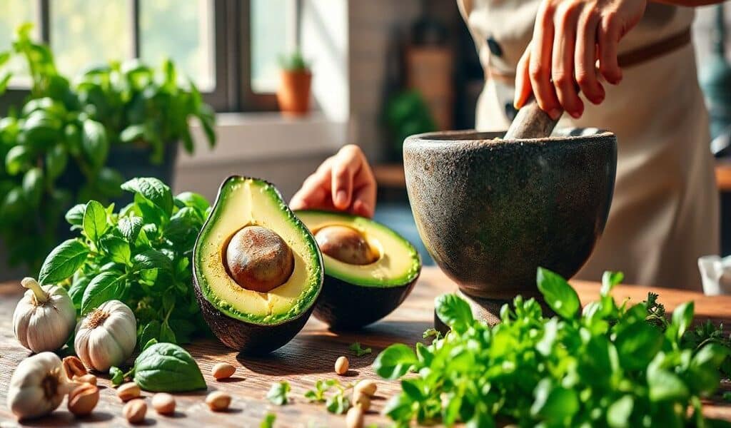 Pesto de Avocado Vegano para Massas e Saladas: Uma Receita Irresistível
