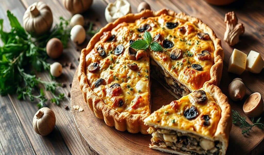 Torta Salgada Vegana de Cogumelos e Tofu: Uma Delícia Saudável