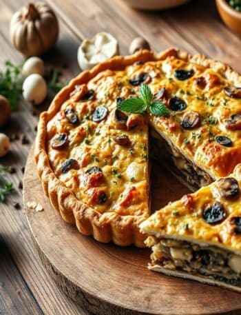 Torta Salgada Vegana de Cogumelos e Tofu: Uma Delícia Saudável