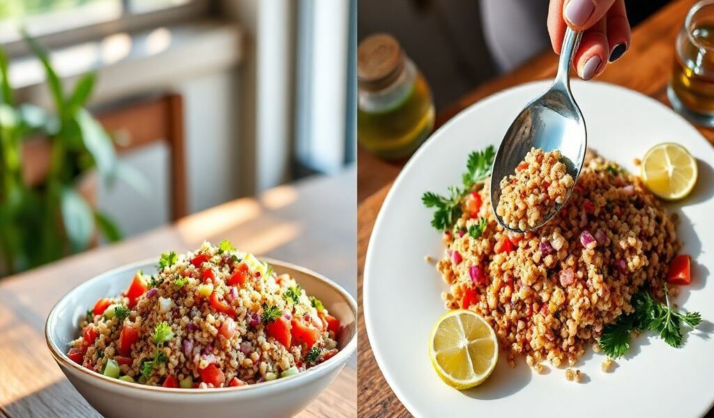 Tabule de Quinoa Vegano: Leve e Refrescante