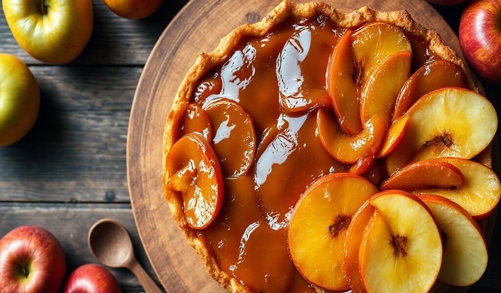 Tarte Tatin Vegana com Caramelo de Tâmara: Uma Delícia Irresistível