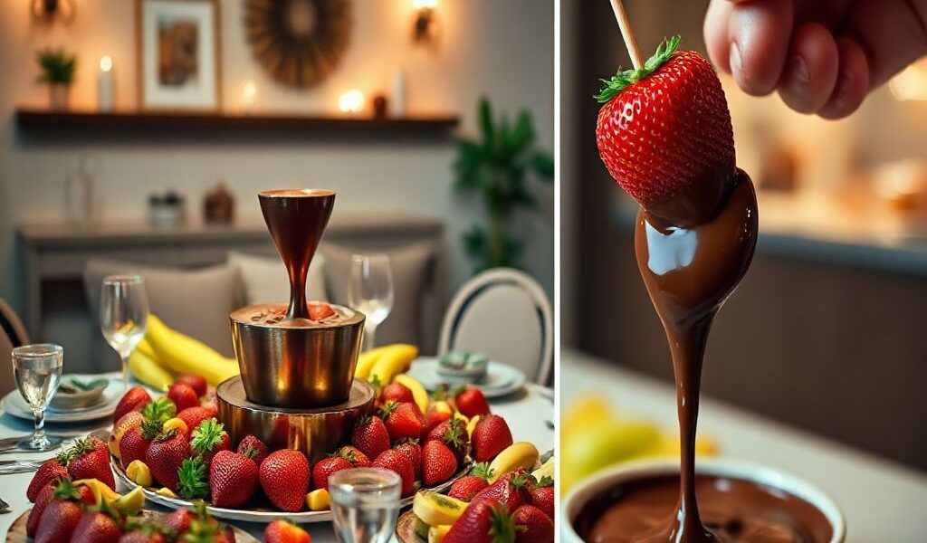 Fondue Vegano de Chocolate com Frutas: Uma Delícia Saudável para Todos