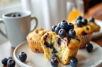 Muffins Veganos de Blueberry: Pequenas Delícias