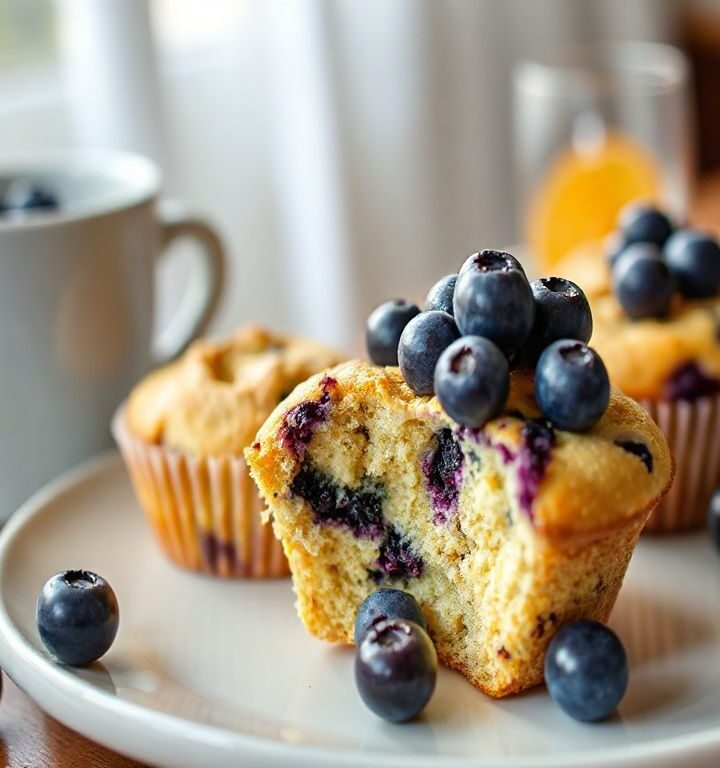 Muffins Veganos de Blueberry: Pequenas Delícias