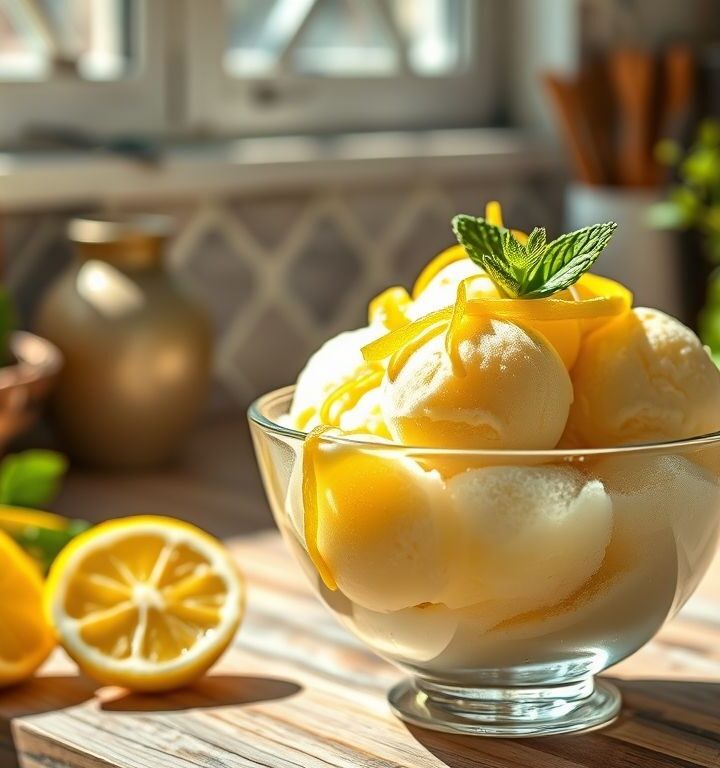 Sorbet de Limão Siciliano Vegano: Uma Delícia Refrescante e Saudável