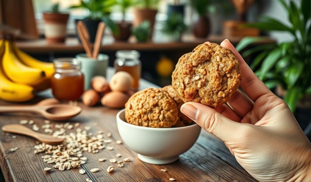 Biscoitos Veganos de Aveia e Banana: Uma Delícia Saudável e Prática