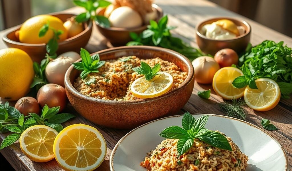 Quibe Cru Vegano com Trigo para Kibe e Hortelã: Uma Delícia Saudável