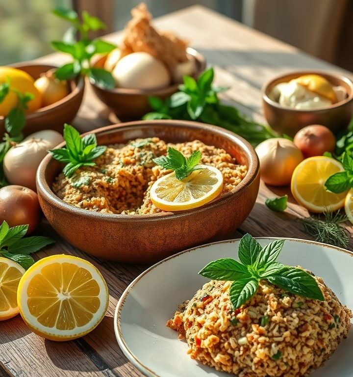 Quibe Cru Vegano com Trigo para Kibe e Hortelã: Uma Delícia Saudável