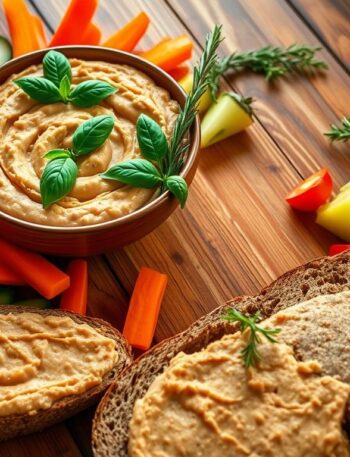 Patê Vegano de Grão de Bico com Ervas: Uma Delícia Saudável e Prática
