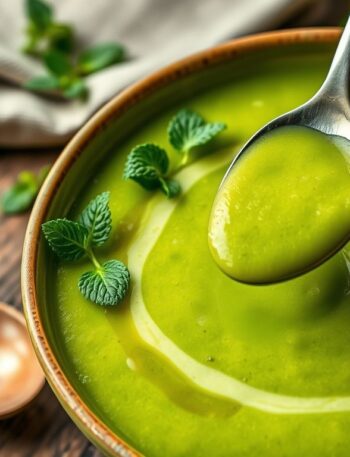 Sopa de Ervilha Partida Vegana com Hortelã: Uma Delícia Reconfortante