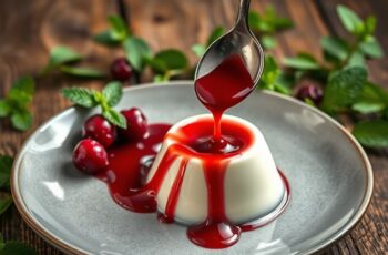 Panna Cotta Vegana de Baunilha com Calda de Frutas: Uma Delícia Saudável