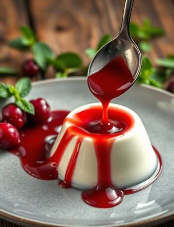 Panna Cotta Vegana de Baunilha com Calda de Frutas: Uma Delícia Saudável