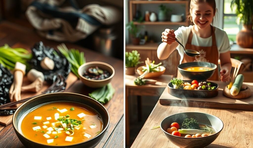 Sopa de Missô Vegana: Aquecimento e Saúde