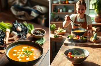 Sopa de Missô Vegana: Aquecimento e Saúde