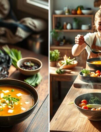 Sopa de Missô Vegana: Aquecimento e Saúde
