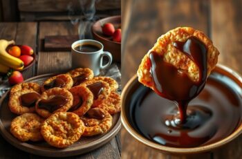 Bolinhos de Chuva Veganos com Calda de Chocolate: Uma Delícia Irresistível