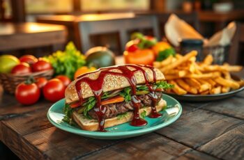 Sanduíche de “Bife” Vegano com Molho Barbecue: Uma Delícia Sustentável