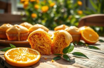 Muffins Veganos de Laranja com Glacê: Uma Delícia Saudável e Saborosa