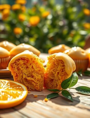 Muffins Veganos de Laranja com Glacê: Uma Delícia Saudável e Saborosa