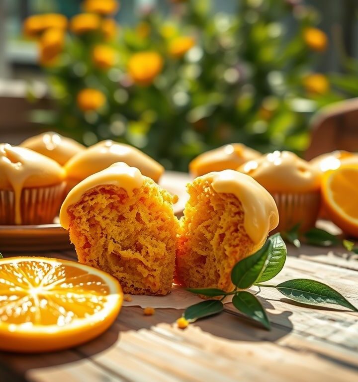 Muffins Veganos de Laranja com Glacê: Uma Delícia Saudável e Saborosa