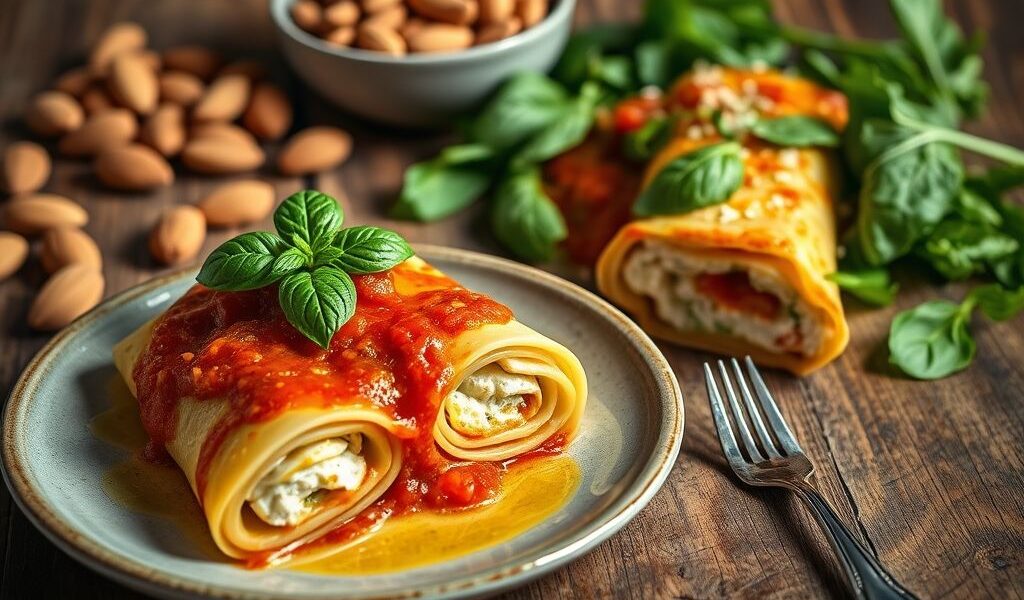 Canelone Vegano com Ricota de Amêndoas: Uma Delícia Saudável e Sustentável