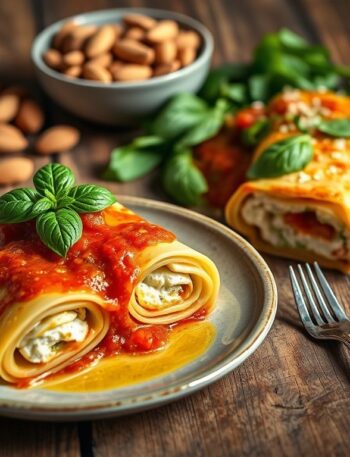 Canelone Vegano com Ricota de Amêndoas: Uma Delícia Saudável e Sustentável