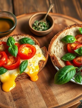 Queijo Quente Vegano com Tomate e Manjericão: Uma Delícia Saudável