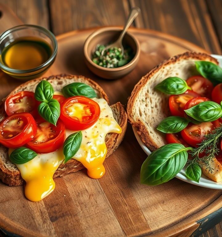 Queijo Quente Vegano com Tomate e Manjericão: Uma Delícia Saudável 1 Queijo Quente Vegano com Tomate e Manjericão: Uma Delícia Saudável