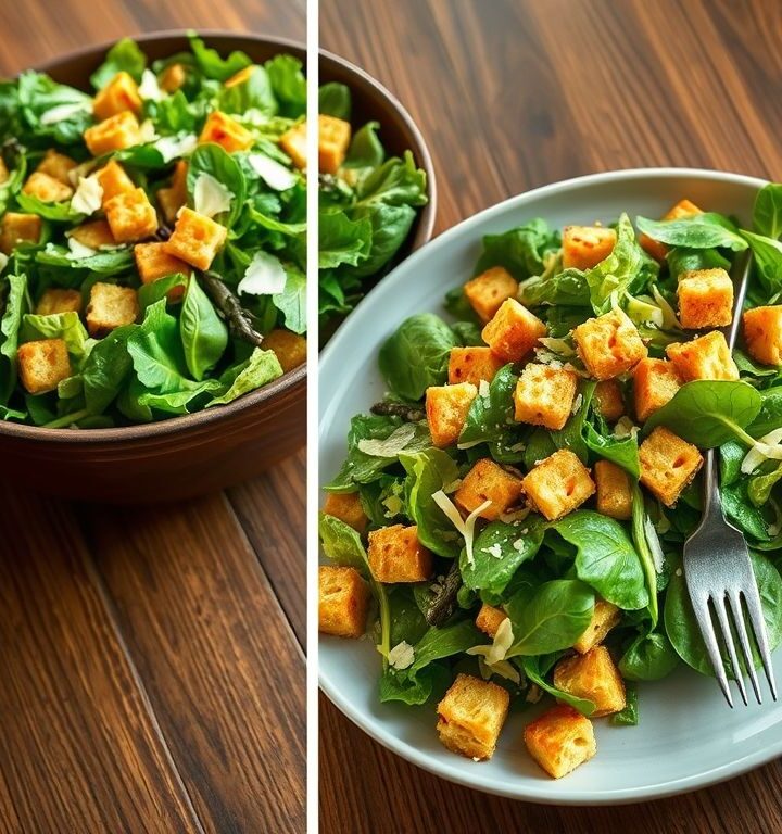 Salada Caesar Vegana com "Croutons" de Grão de Bico: Uma Delícia Saudável 1 Salada Caesar Vegana com “Croutons” de Grão de Bico: Uma Delícia Saudável